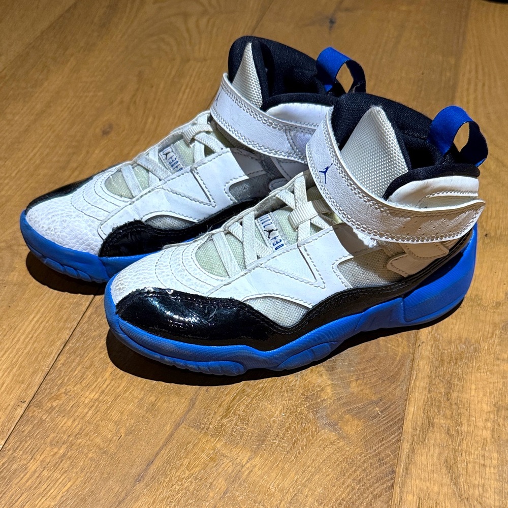 Jordan Kids Sneakers in Blue, Black, and White size 13C